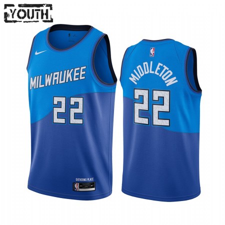 Maglia NBA Milwaukee Bucks Khris Middleton 22 2020-21 City Edition Swingman - Bambino